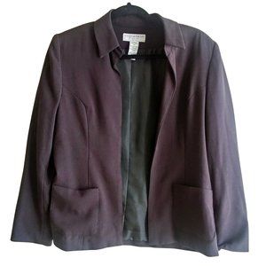 Sag Harbor Black Open Blazer Size 12P NWT